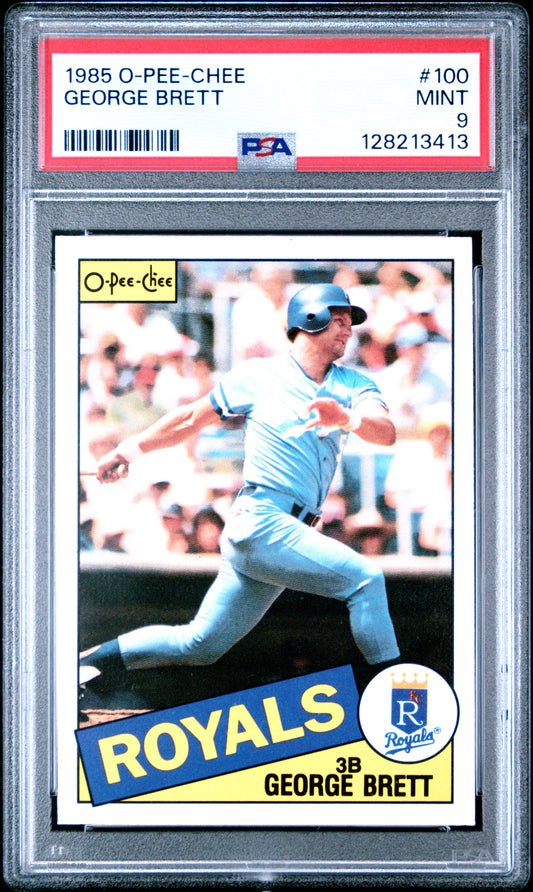 1985 O-PEE-CHEE 100 GEORGE BRETT  - MINT 9