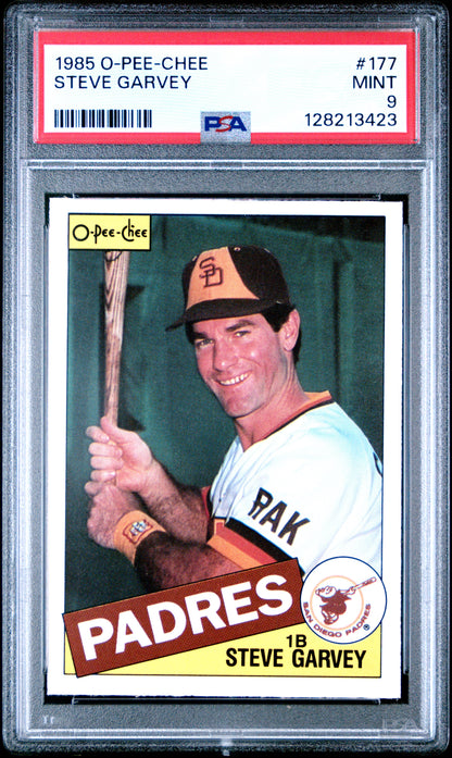 1985 O-PEE-CHEE 177 STEVE GARVEY  - MINT 9