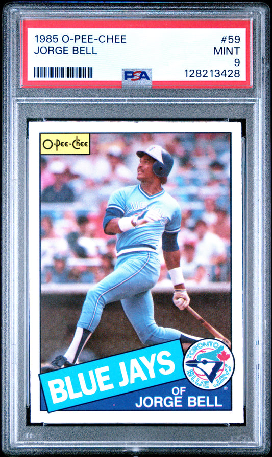 1985 O-PEE-CHEE 59 JORGE BELL  - MINT 9