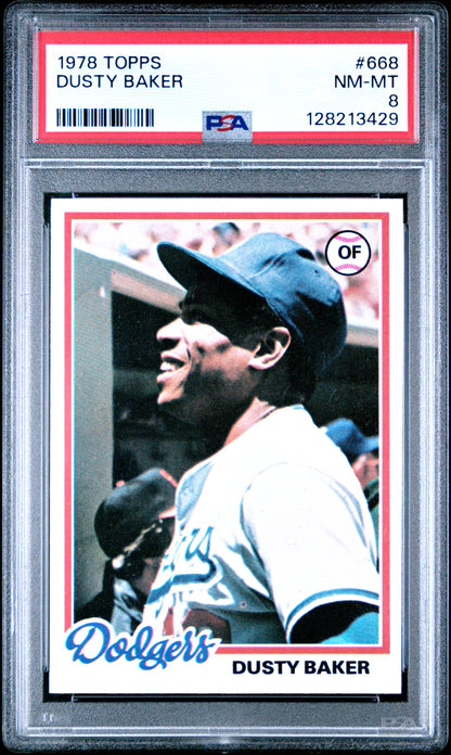1978 TOPPS 668 DUSTY BAKER  - NEAR MINT-MINT 8