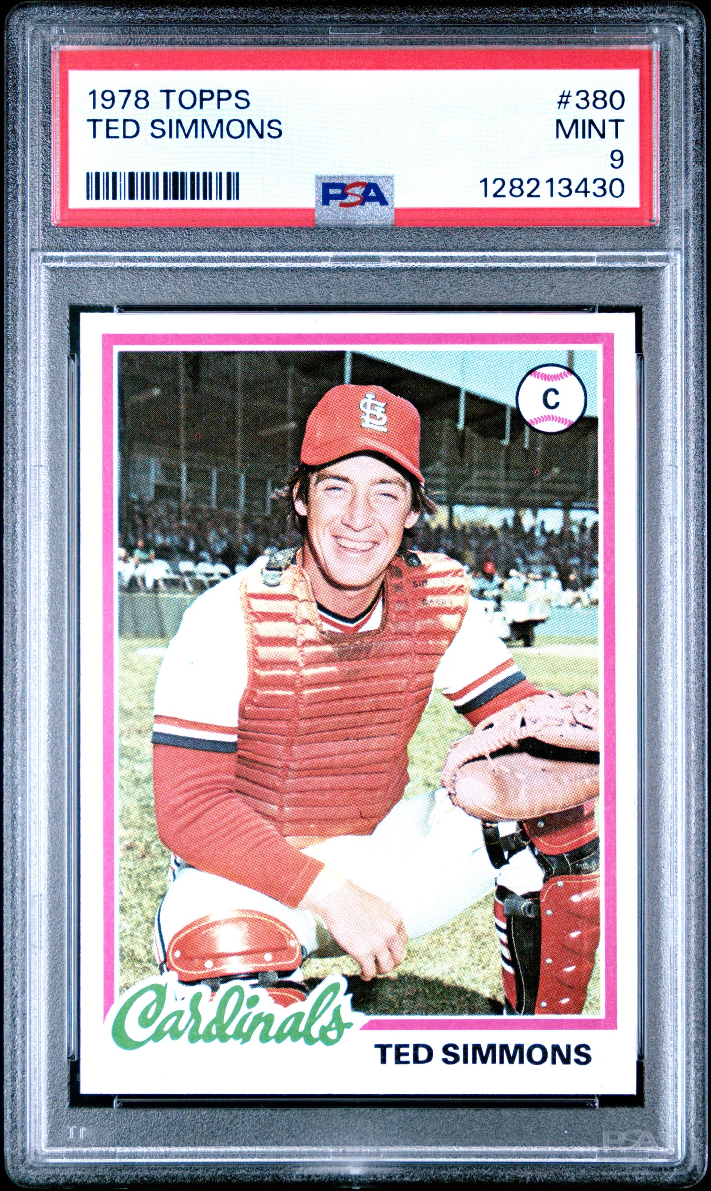 1978 TOPPS 380 TED SIMMONS  - MINT 9