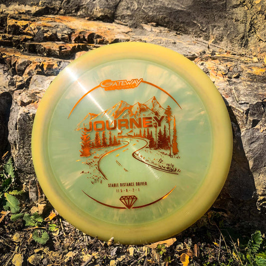 Representative image of Gateway Disc Sports Journey disc golf disc; actual color and stamp may vary