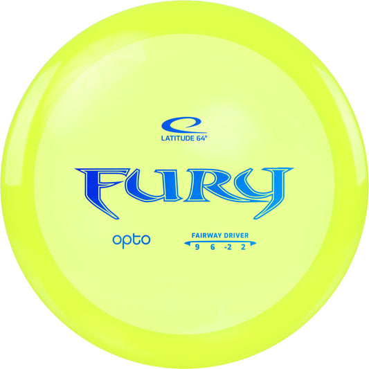 Representative image of Latitude 64 Fury disc golf disc; actual color and stamp may vary