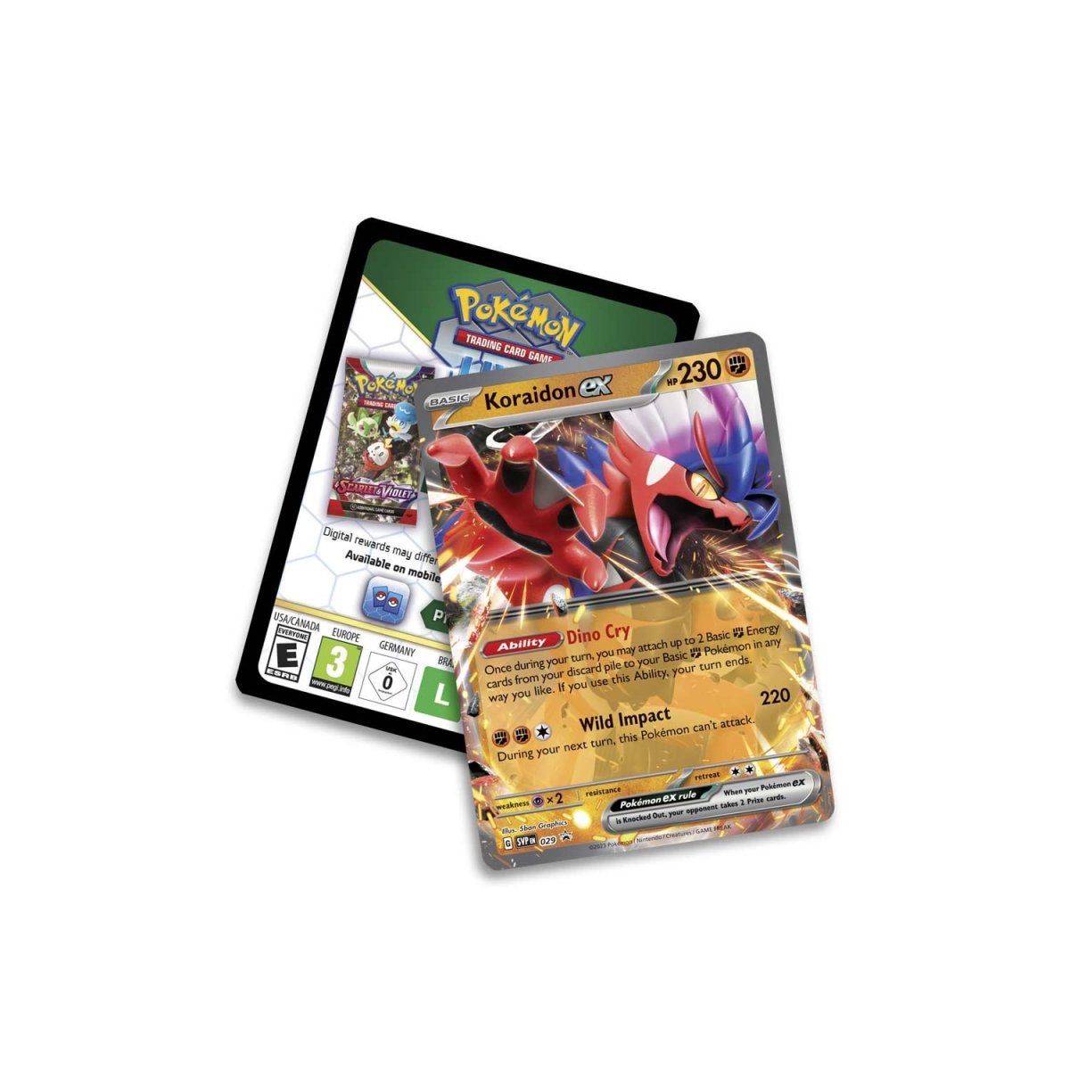 Pokémon TCG: Paldea Legends Tin (Koraidon ex) - 5 Packs