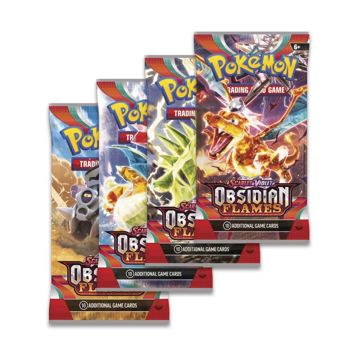 4 Pack Bundle of Pokémon TCG: Scarlet & Violet—Obsidian Flames