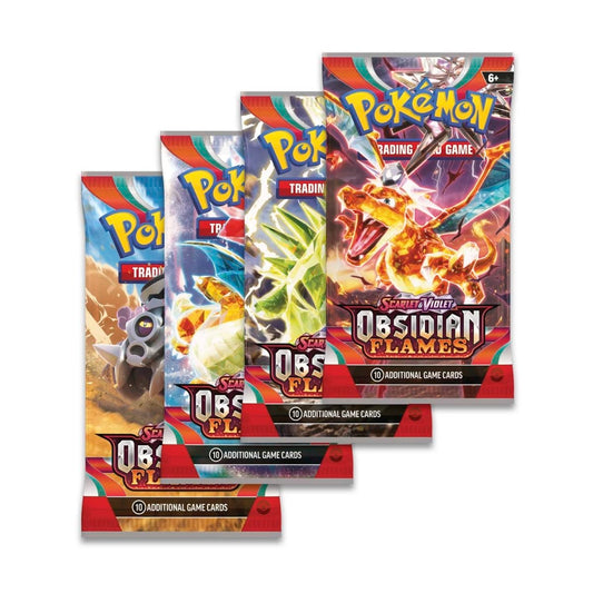 4 Pack Bundle of Pokémon TCG: Scarlet & Violet—Obsidian Flames